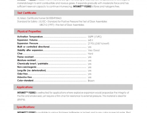 FS2002 Soft Puff Intumescent Technical Data Sheet